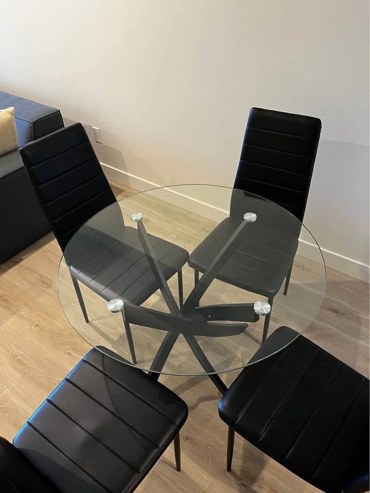 Round Dining Table and Chairs (4) Set - photo 2