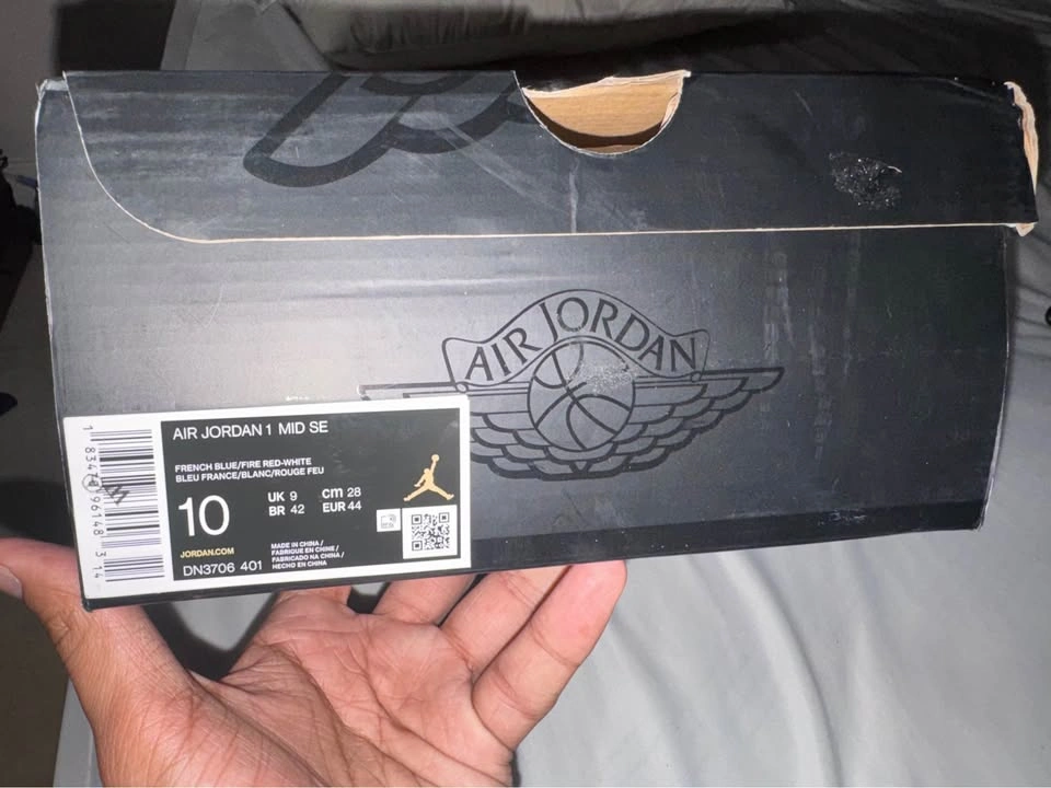 Jordan 1 Mid White Light Blue Denim - photo 4