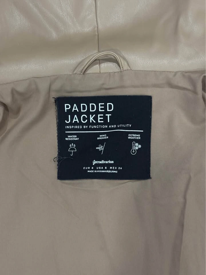 Beige leather jaket - photo 3