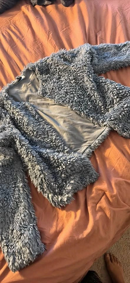 Blue Faux Fur Jacket