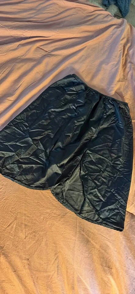 Black Nylon Half Slip Skirt