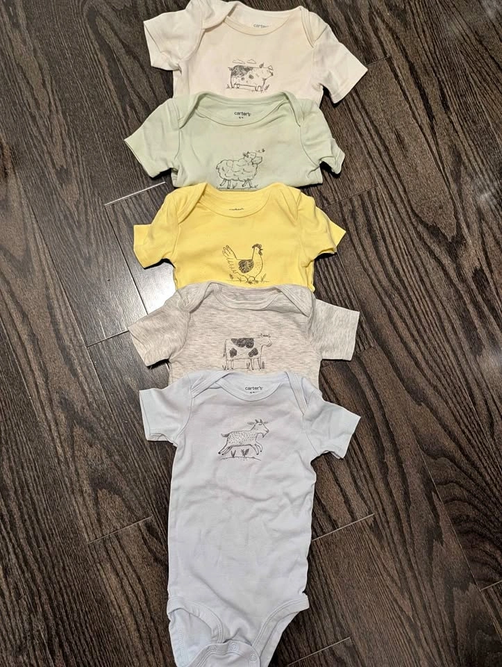 Carter's Farm Animal Onesies • 5-Pack • Size 12M