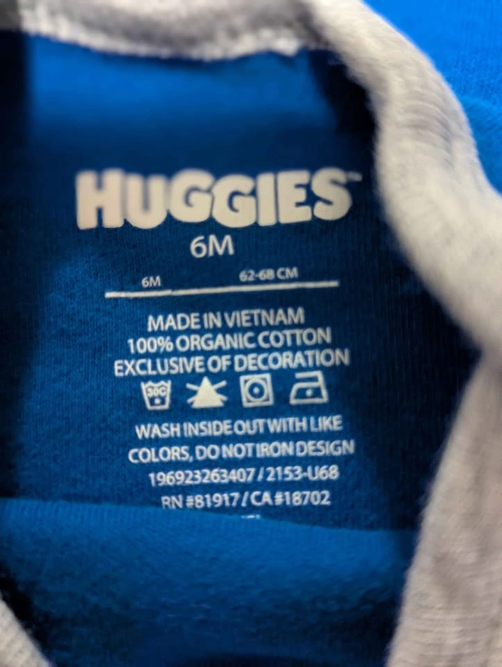 Huggies 6M Baby Onesies 3-Pack organic cotton - photo 2