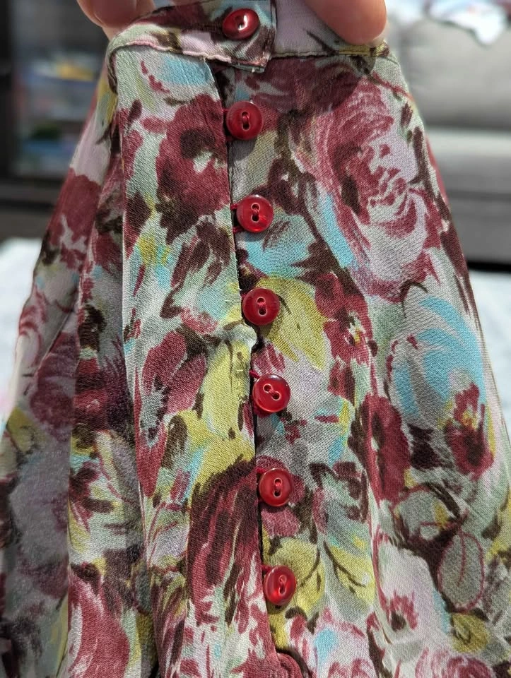 Vintage Cacharel Silk Floral A-Line Skirt – Size 38 (US XS) - photo 3