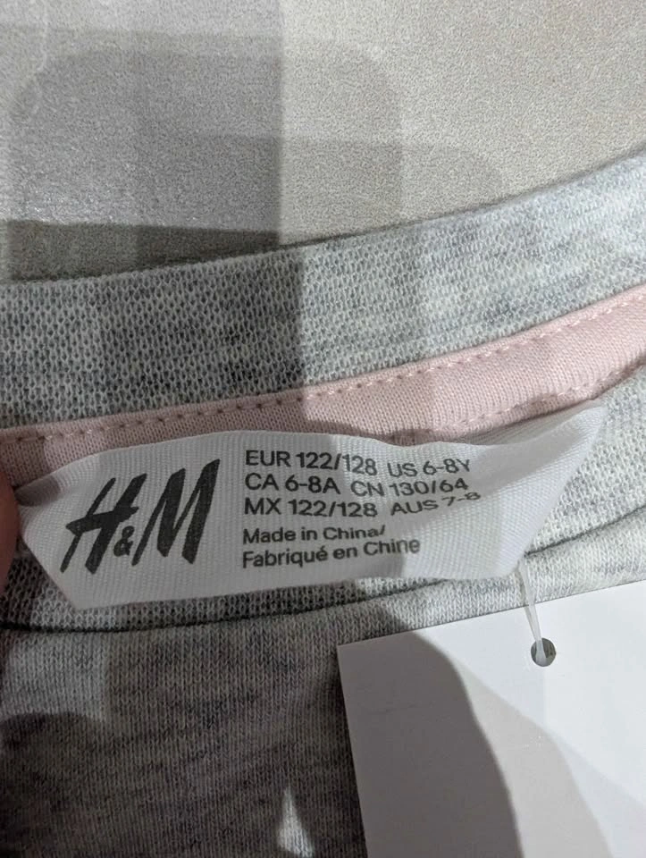 NWT H&M Layered Look Long Sleeve Top • Size 6–8Y - photo 2