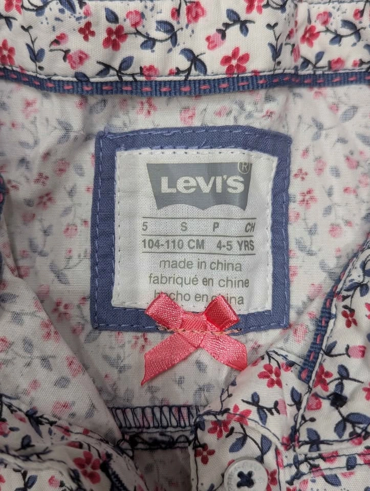 Levi’s Floral Button-Up Shirt Long Sleeve Size 4-5Y - photo 2