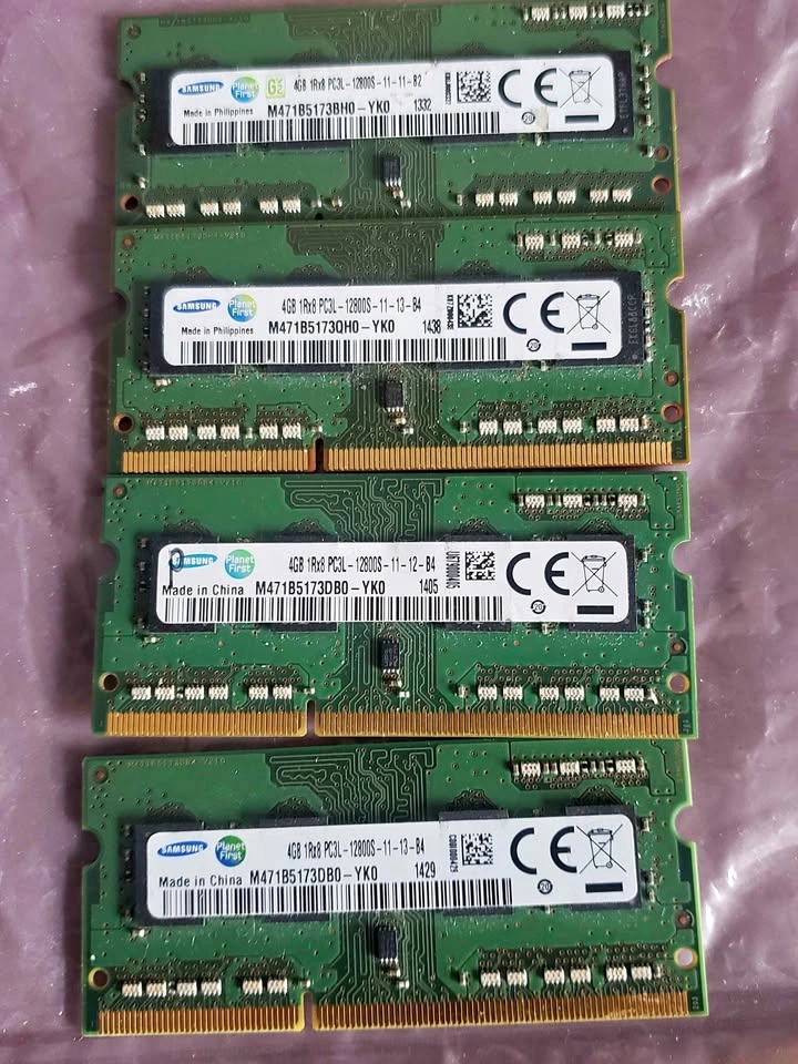 Samsung 16GB PC3L-12800S Laptop RAM DDR3 4x4GB