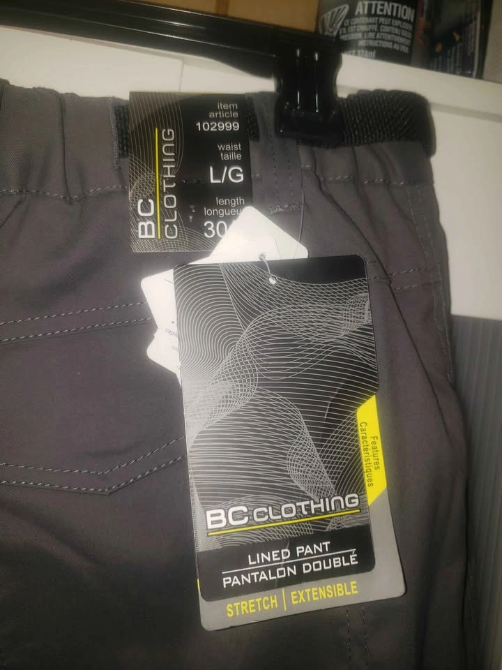 BC Clothing Lined Cargo Winter Pants Gray L/30 - photo 3