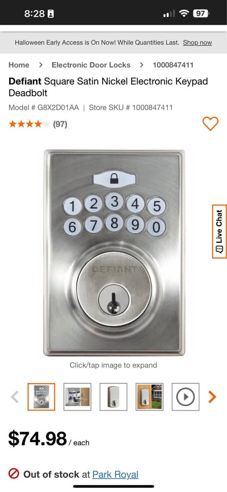 Defiant keypad lock - photo 2