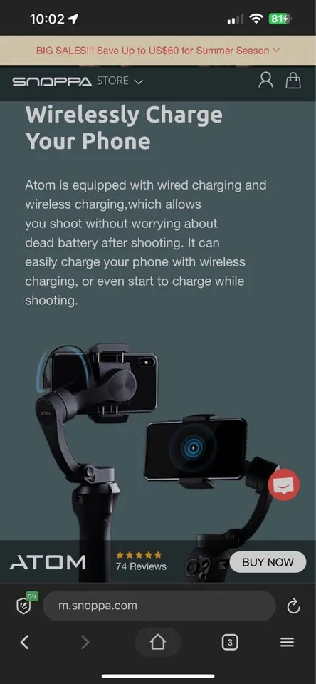 Snoppa Atom Gimbal image indicator(7)