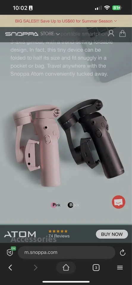 Snoppa Atom Gimbal image indicator(8)