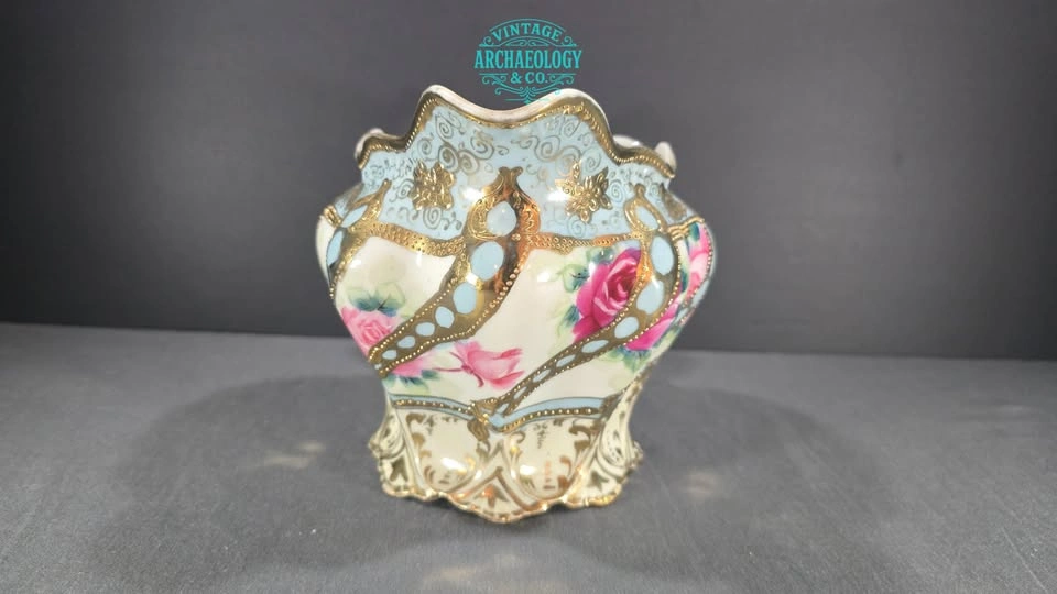 Porcelain Pitcher with Hand Painted Roses and Gold by Nippon - photo 2