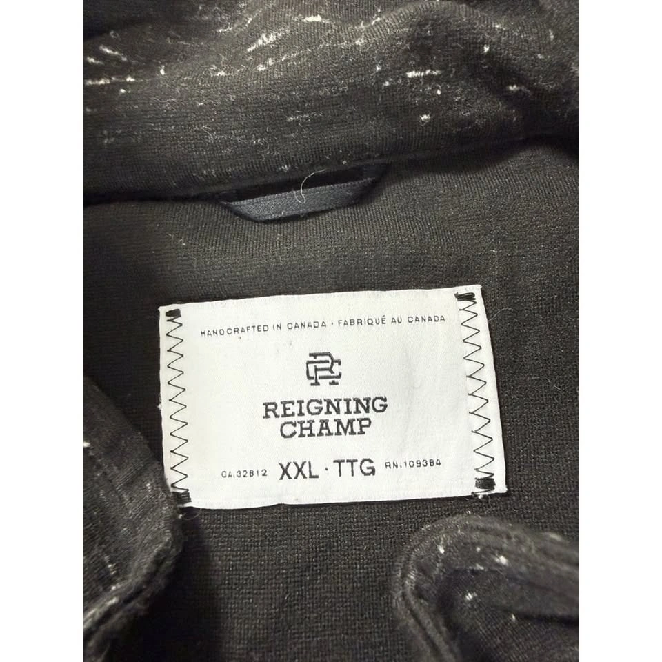 Reigning Champ Men's XXL Speckled Full Zip Hoodie - Made in Cana - photo 2