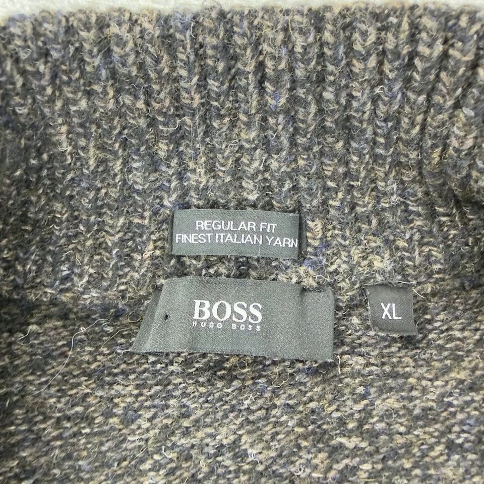 Hugo Boss Men's XL Wool Blend 1/4 Zip Sweater Grey - photo 2