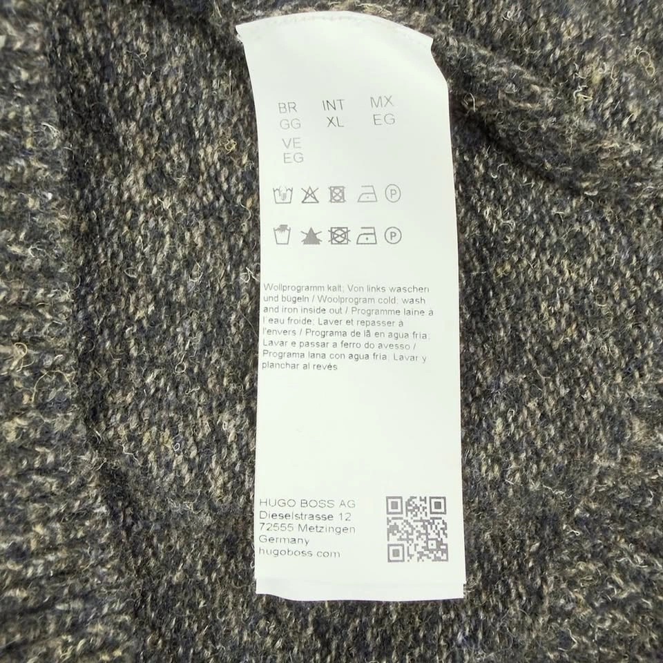 Hugo Boss Men's XL Wool Blend 1/4 Zip Sweater Grey - photo 3