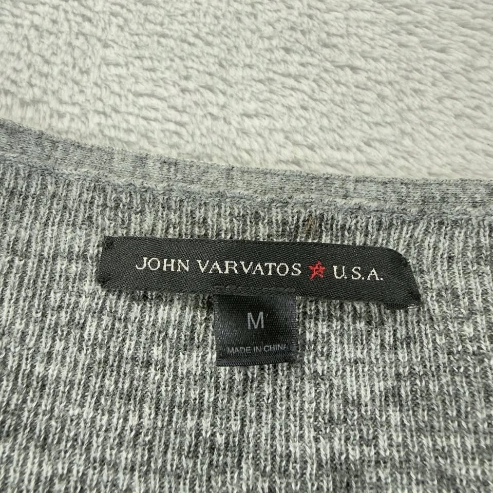 John Varvatos Men's Grey Button Up Sweater - Medium - photo 2