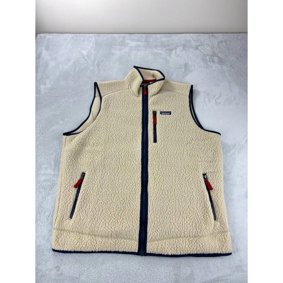 Patagonia Men's Retro Pile Fleece Vest XXL Pelican/Smoulder Blue