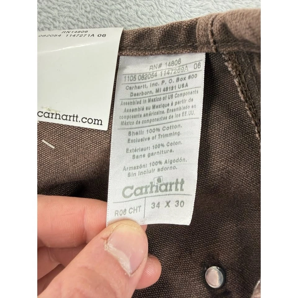 Carhartt Men's Size 34x30 Sandstone Bib Overall R06 CHT - photo 4