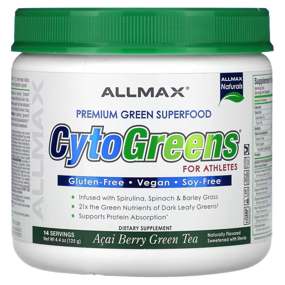 ALLMAX CytoGreens Superfood Powder - Acai Berry Green Tea (New/S - photo 3