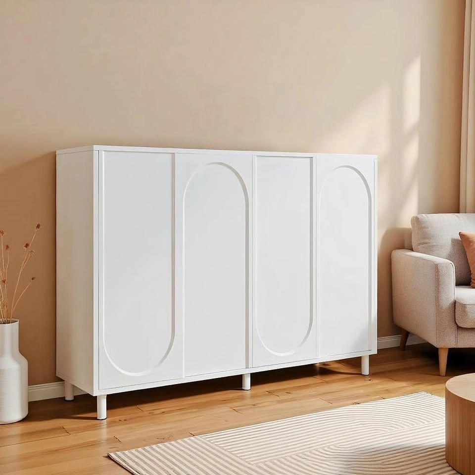 Craftsman-Style Shoe Cabinet - Large Capacity