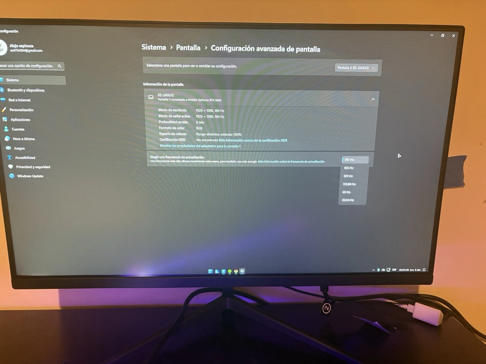 REHISK RE-24IKV2 24" Gaming Monitor 180Hz FreeSync 1080p