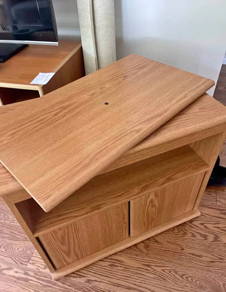Solid Wood Swivel top TV cabinet thumbnail