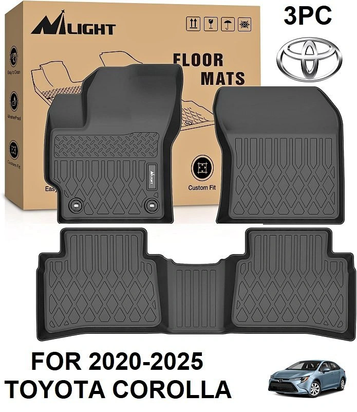 2020-2025 Toyota Corolla Floor Liners - 3pc Nilight TPE Mats