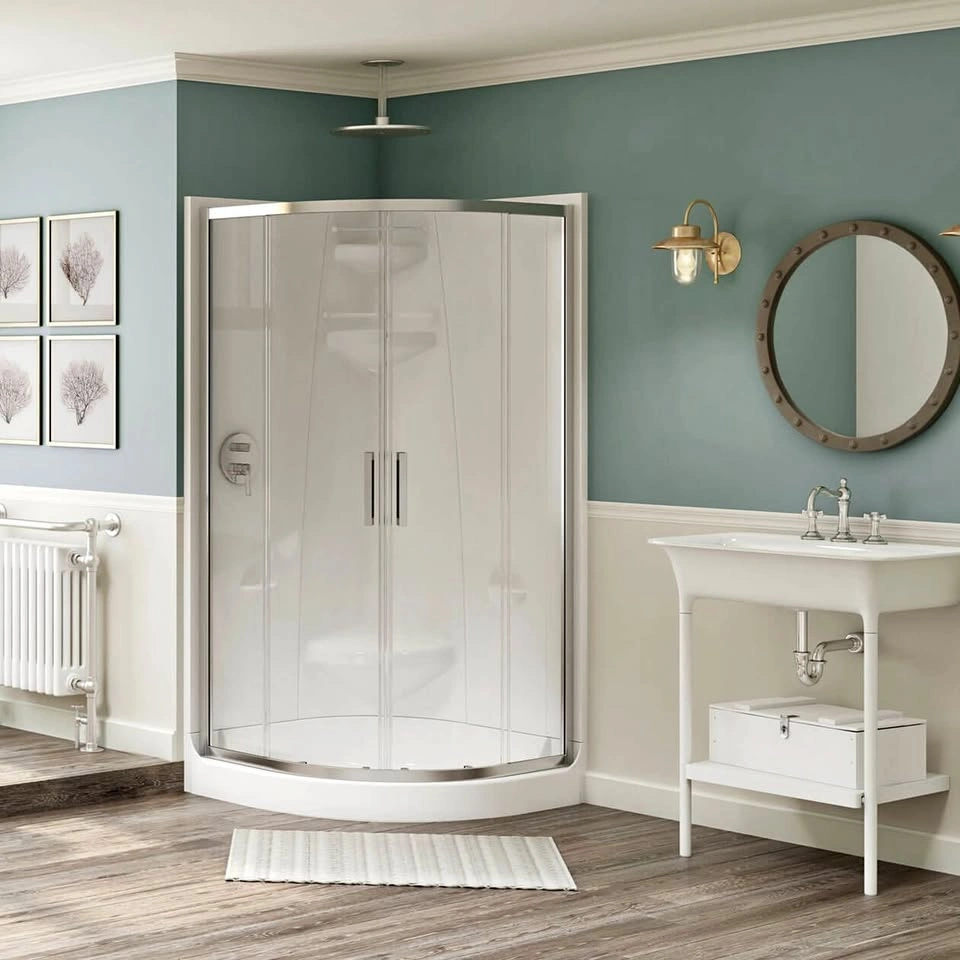 MAAX Radia Neo-Round Sliding Shower Door - Chrome/Clear 32"x71.5