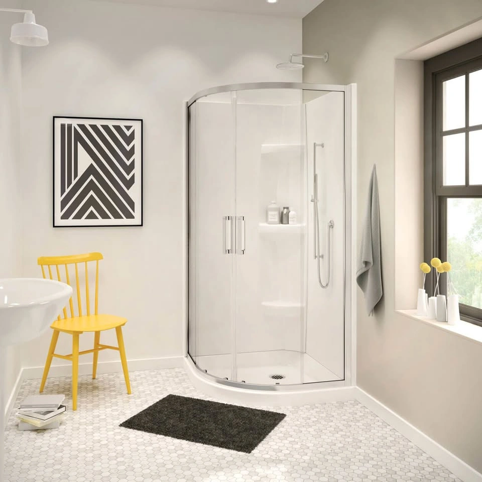 MAAX Radia Neo-Round Sliding Shower Door - Chrome/Clear 32"x71.5 - photo 3