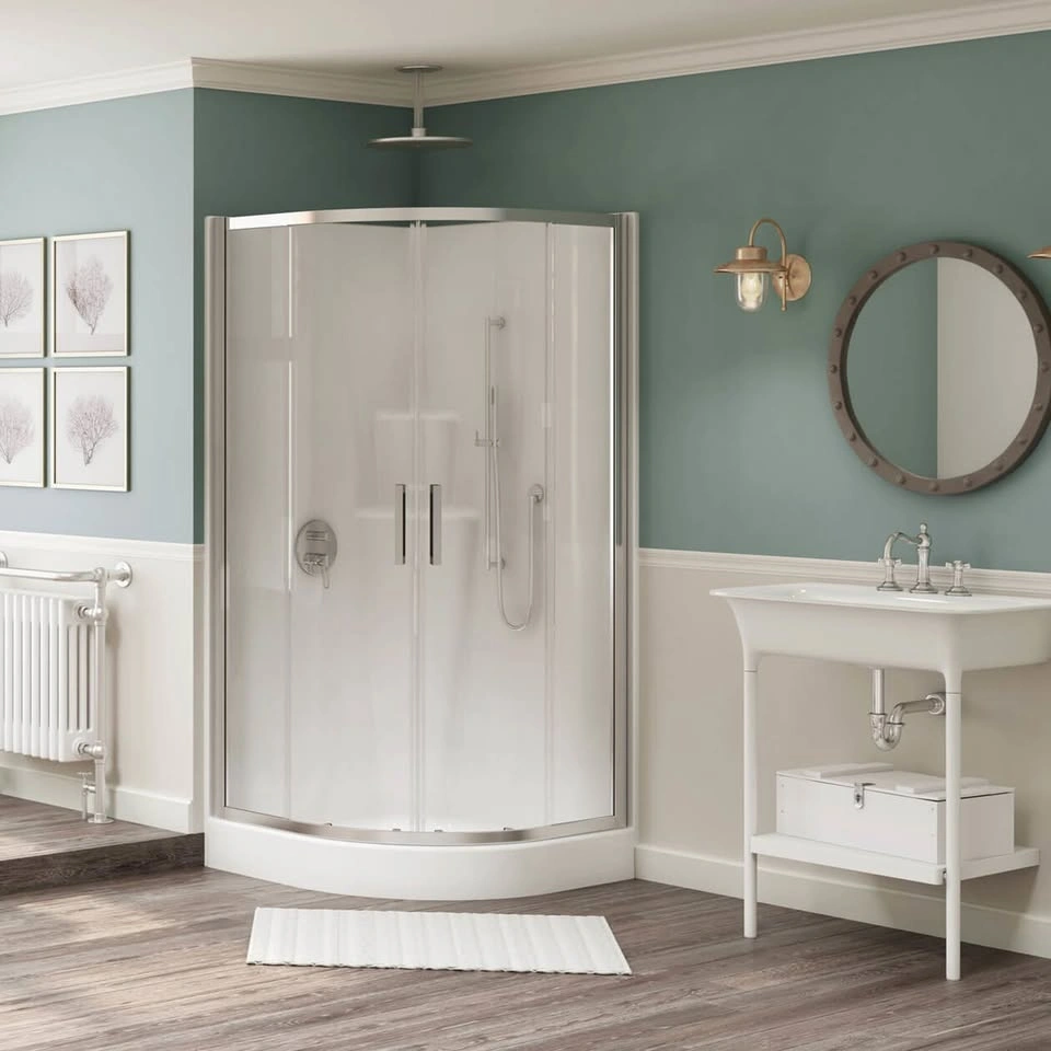 MAAX Radia Neo-Round Sliding Shower Door - Chrome/Clear 32"x71.5 - photo 4
