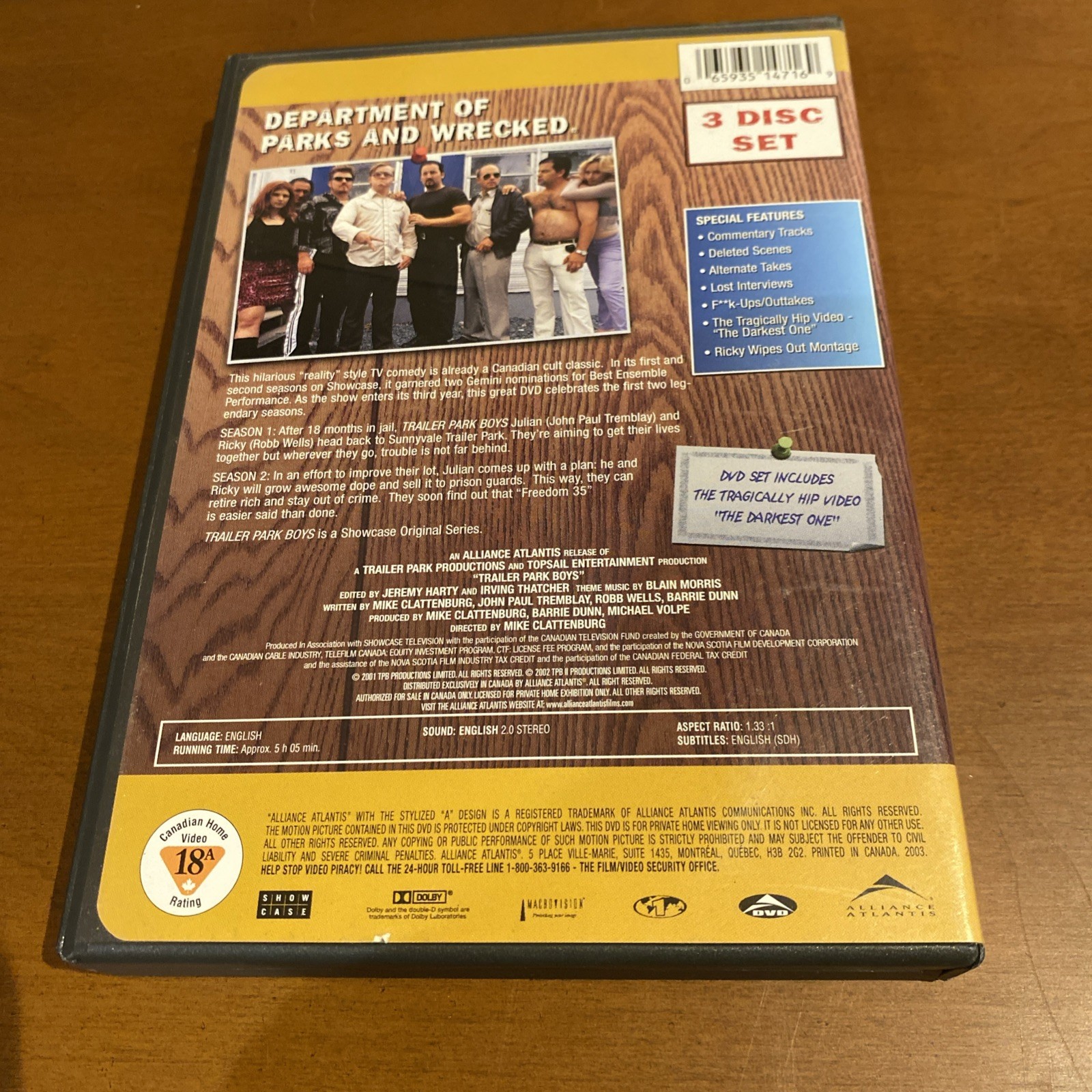 Trailer Park Boys: Seasons 1 & 2 DVD (3 Discs) - photo 2