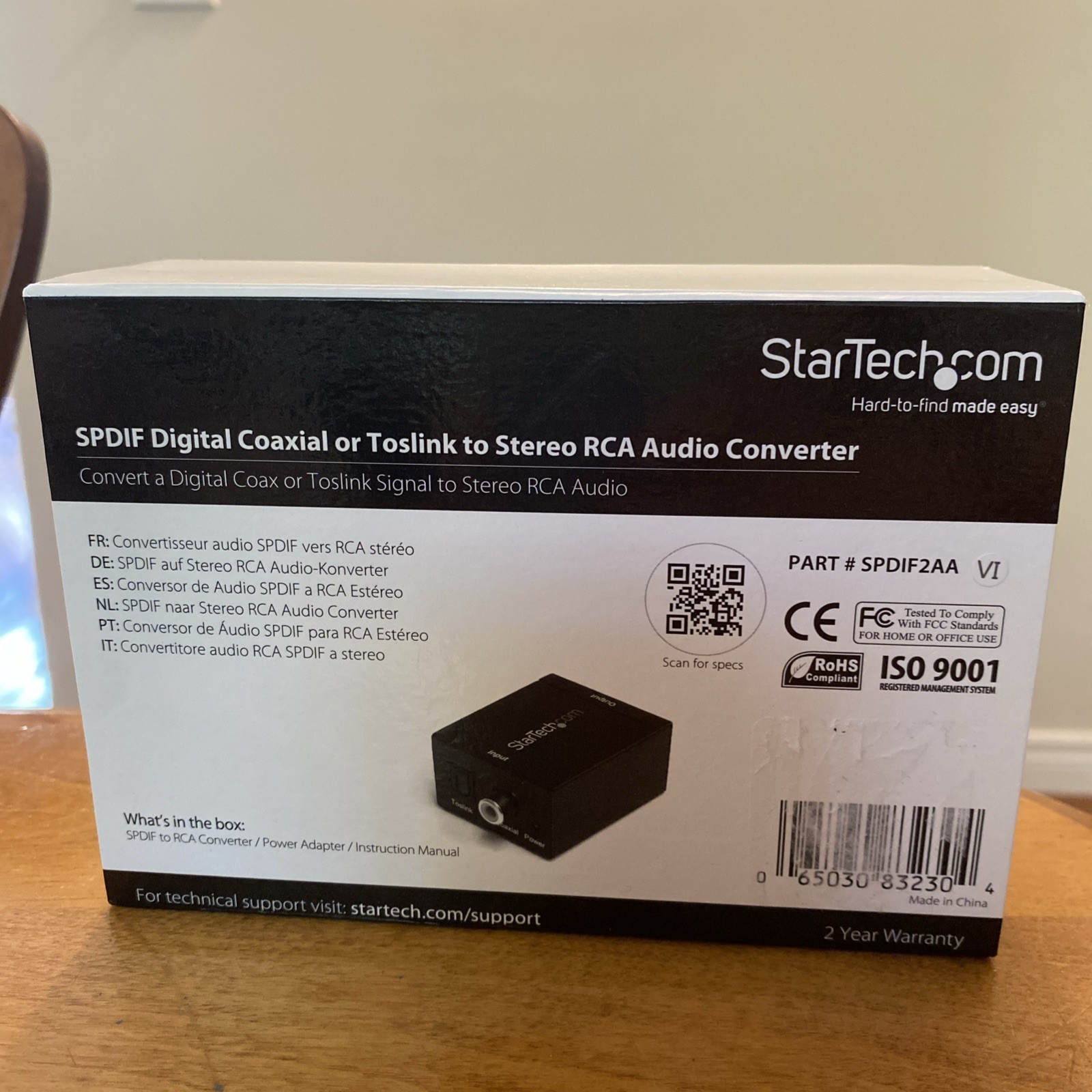 StarTech SPDIF Digital Coaxial/Toslink to RCA Audio Converter