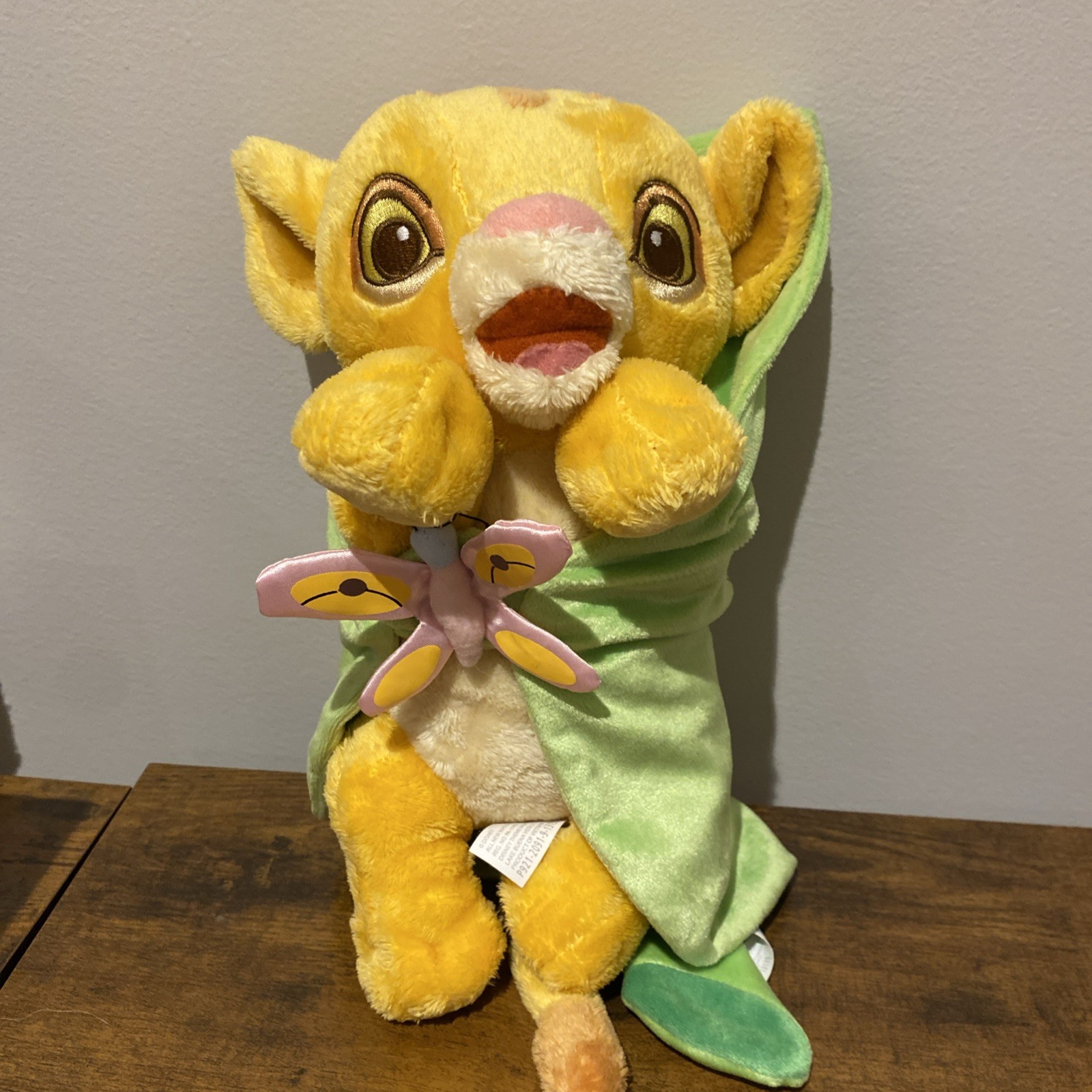Disney Babies The Lion King SIMBA Stuffed Animal Plush Toy Leaf