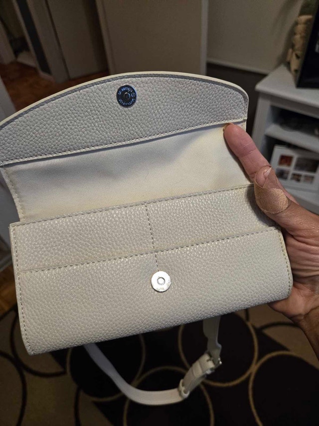 Cream Vegan Crossbody/Belt Purse