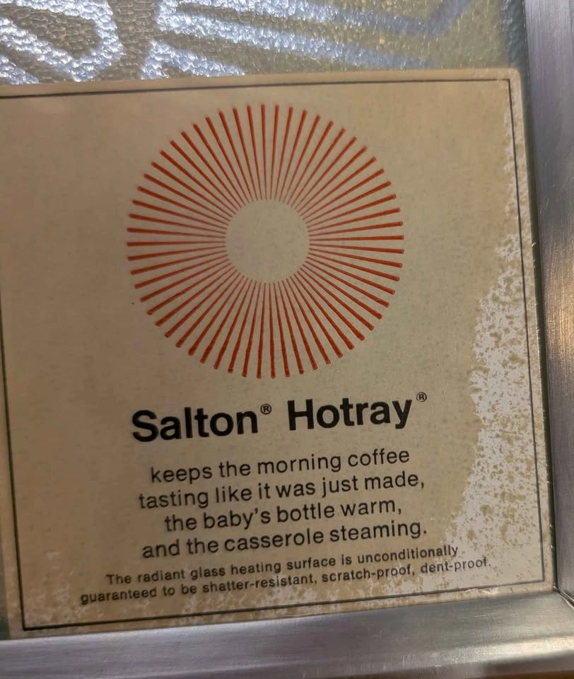 Vintage Salton Hotray Automatic Food Warmer 10x8 New Old Stock - photo 2