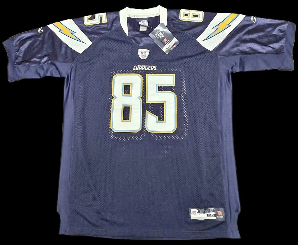 Reebok Authentic Antonio Gates #85 San Diego Chargers Jersey Siz