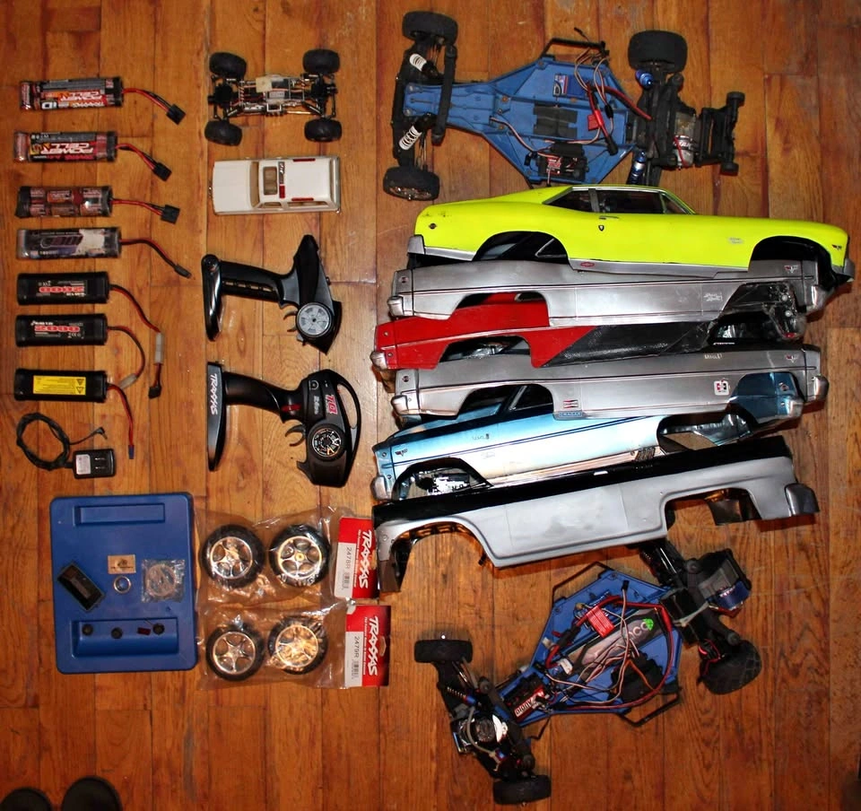 Traxxas RC Car Lot - Bodies, Remotes, Batteries, Wheels