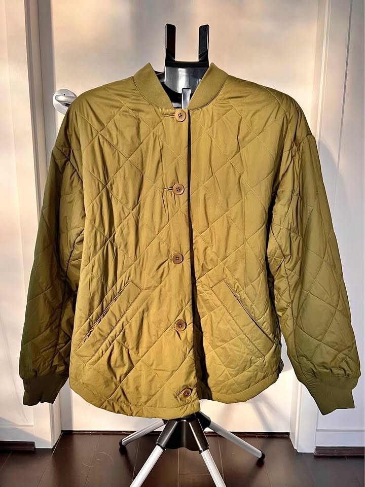 Wilfred khaki Quilted bomber jacket