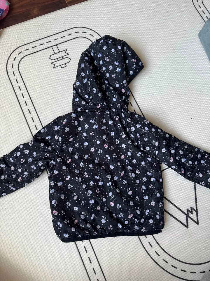 Penelope Mack baby jacket floral fuzzy pockets 24M - photo 3