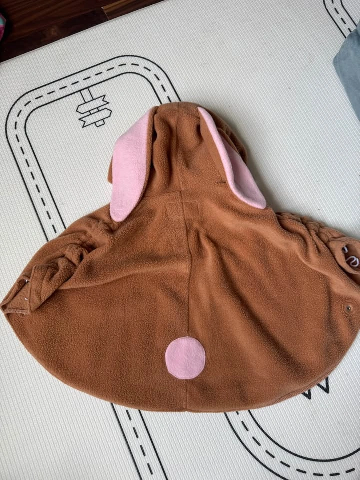 Ponchies Bunny Hooded Fleece Poncho 0-2 yrs - photo 2