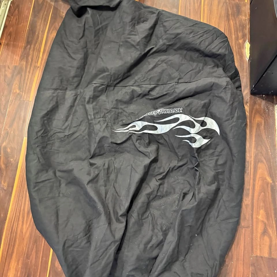 Harley-Davidson Motorcycle Cover Black Flame Graphic