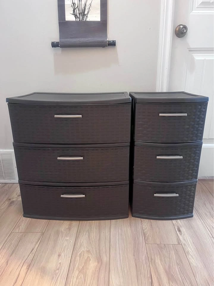 Sterilite 3 Drawer Wide Espresso Weave - Big $40, Small $30