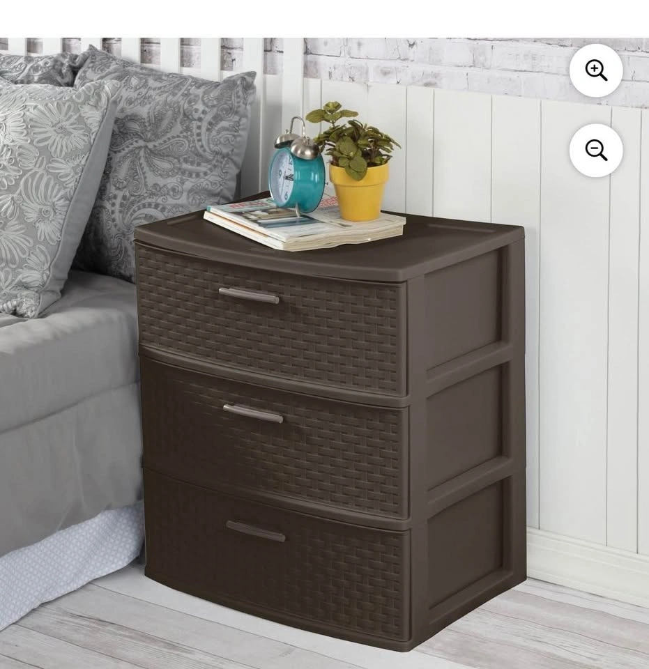 Sterilite 3 Drawer Wide Espresso Weave - Big $40, Small $30 - photo 2