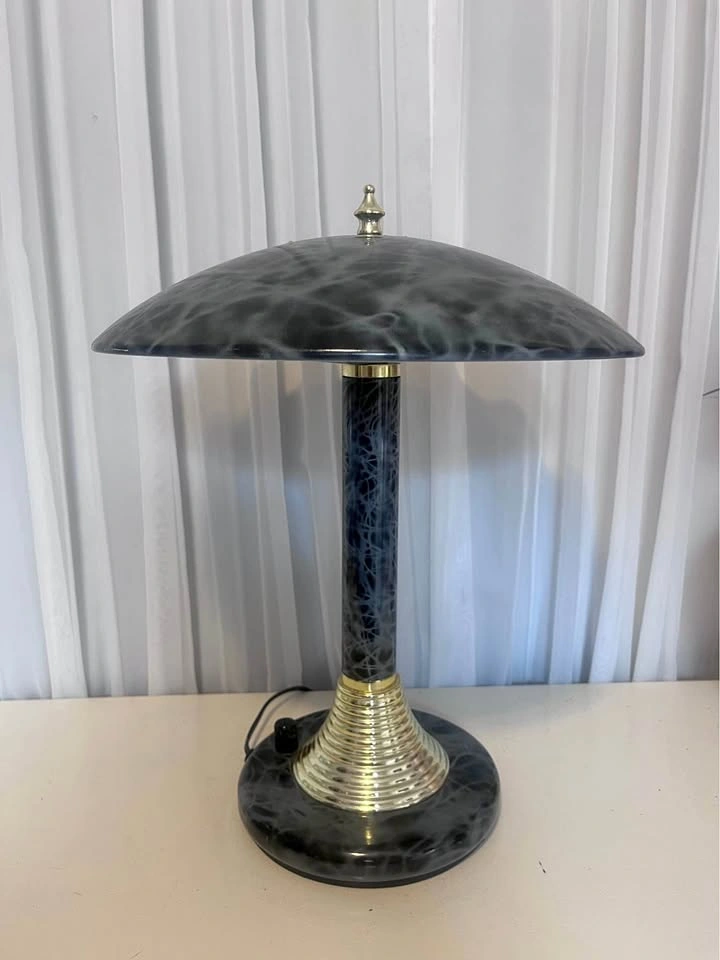 Mid Century Black Grey Modern Mushroom Desk Lamp