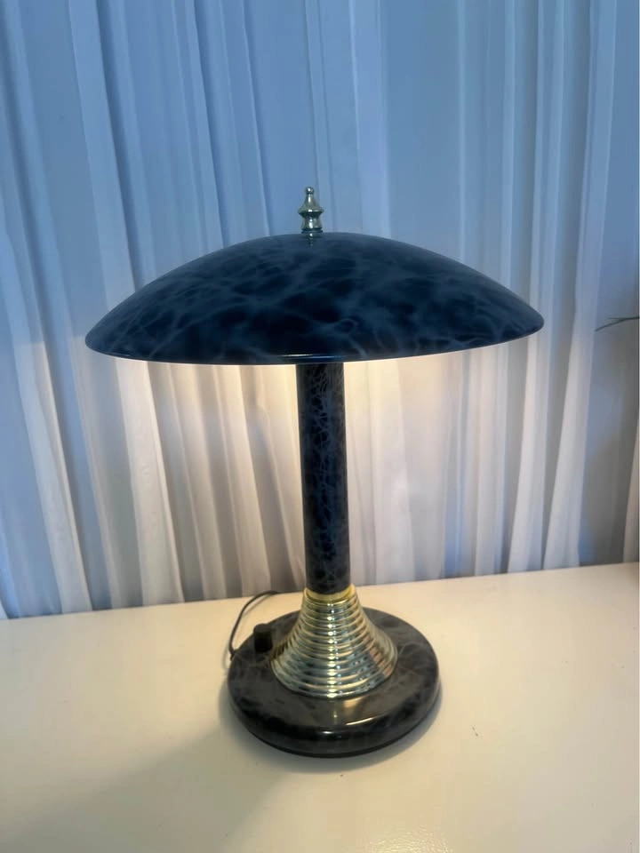 Mid Century Black Grey Modern Mushroom Desk Lamp - photo 2