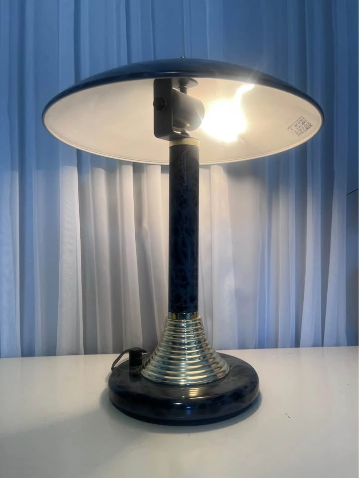 Mid Century Black Grey Modern Mushroom Desk Lamp - photo 3