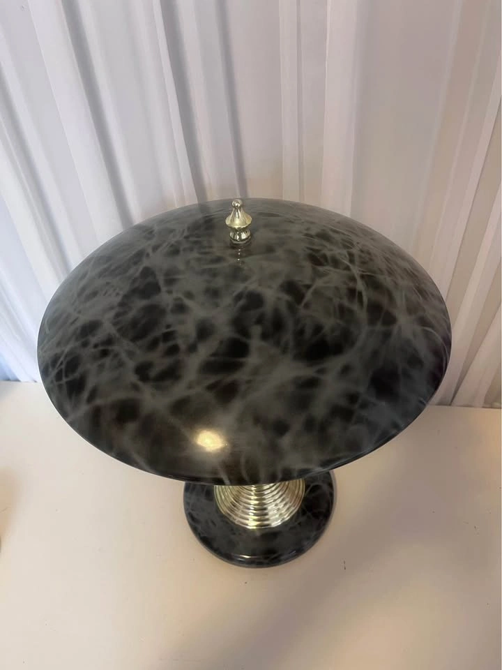 Mid Century Black Grey Modern Mushroom Desk Lamp - photo 4