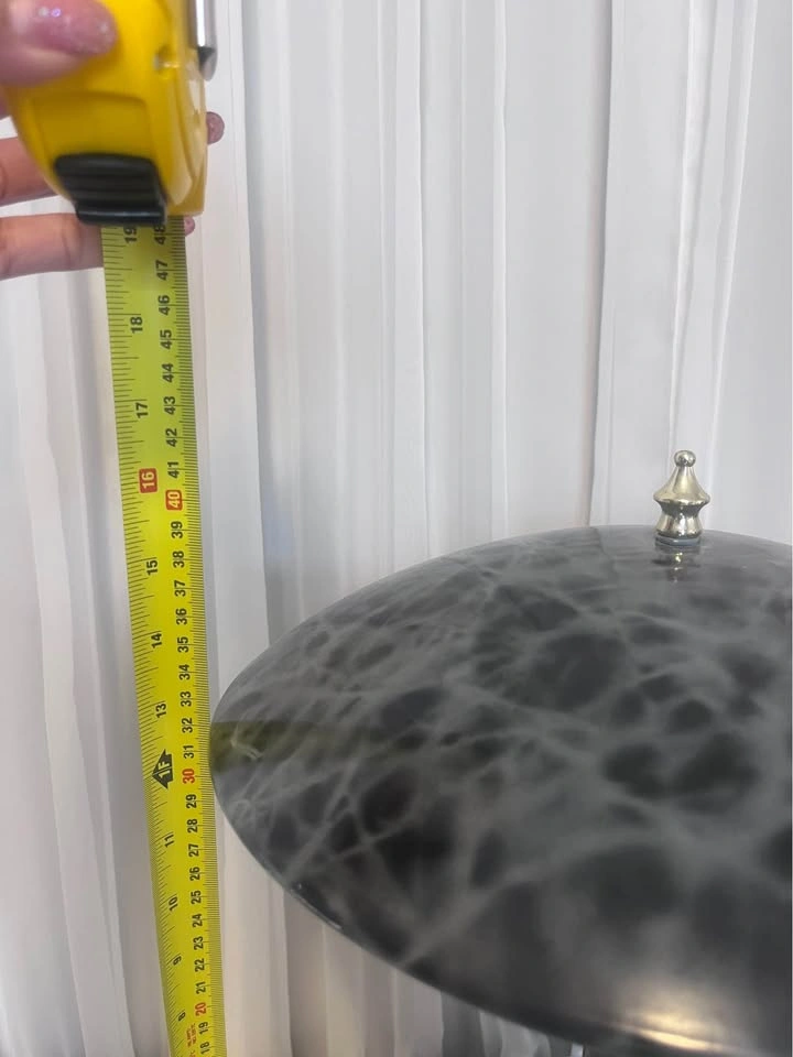 Mid Century Black Grey Modern Mushroom Desk Lamp - photo 5