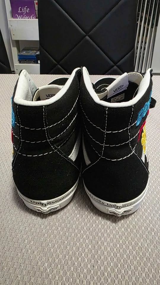 RARE Vans SK8 Hi Radical Positivity Shoes Men's 12 UNIFY Black M - photo 4