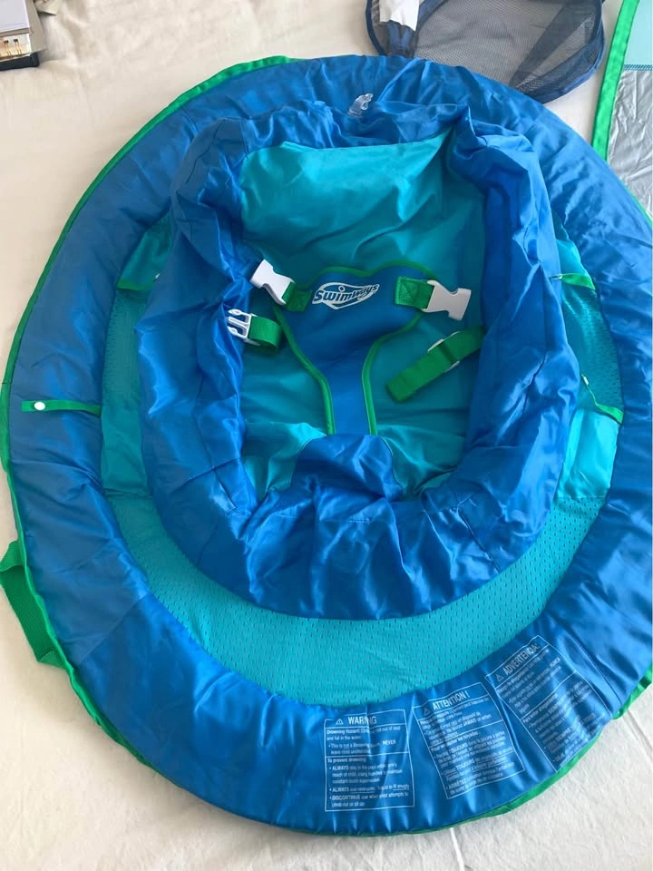 Spring Float Swims Baby Pool Float w/ Sun Canopy & Harness - Sha - photo 5